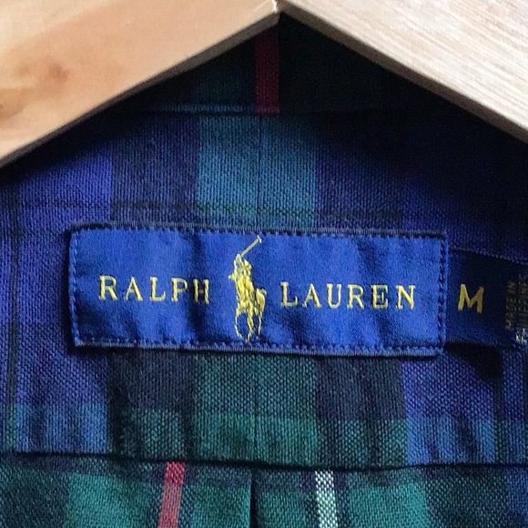 Ralph Lauren woven cotton long sleeve button down shirt (Classic Medium) - Picture 7 of 9